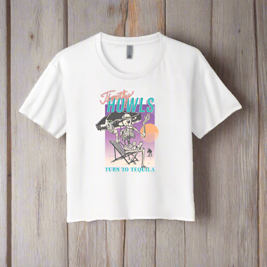 "Turn to Tequila" Ladies Cropped T-Shirt